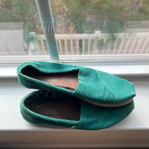 Green Toms Shoes